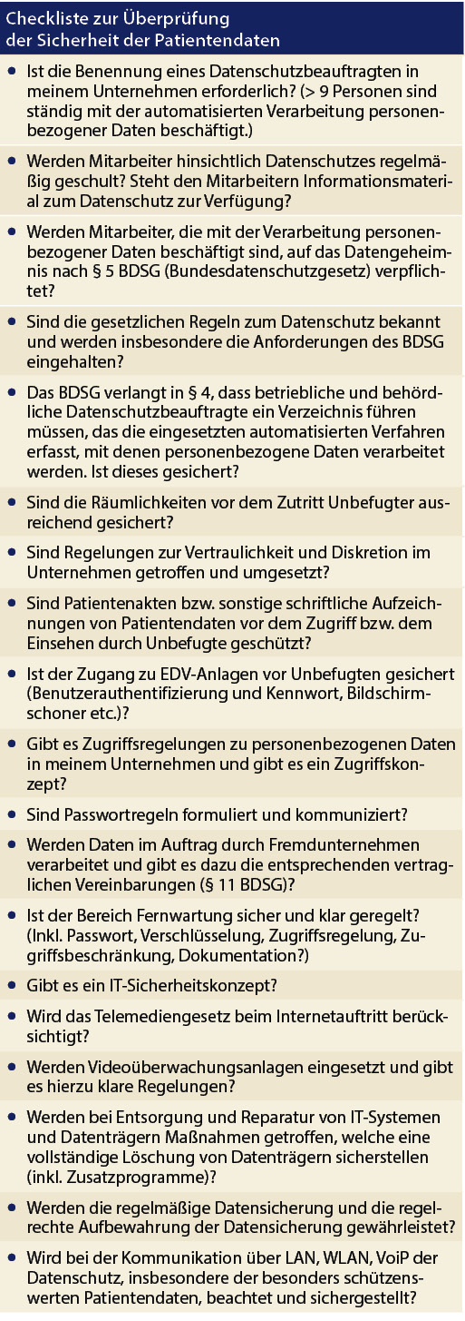 Checkliste