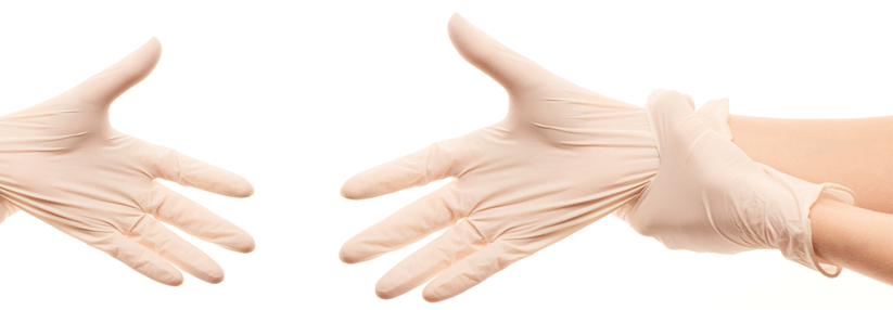 Das Tragen von Handschuhen ist vor allem zum Schutz vor Blut und Sekreten sowie vor sporenbildenden Keimen sinnvoll.