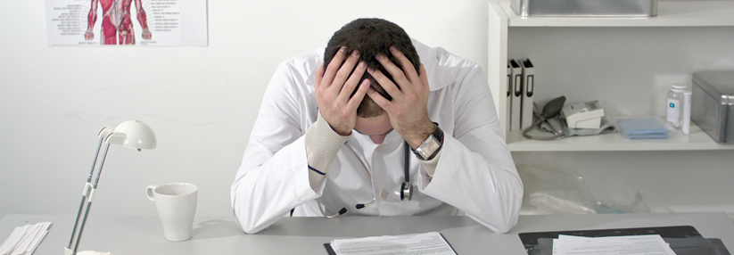 Schnell kann die Schlafstörung bei Ärzten zum Burnout führen.